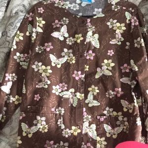 Long sleeve scrub top